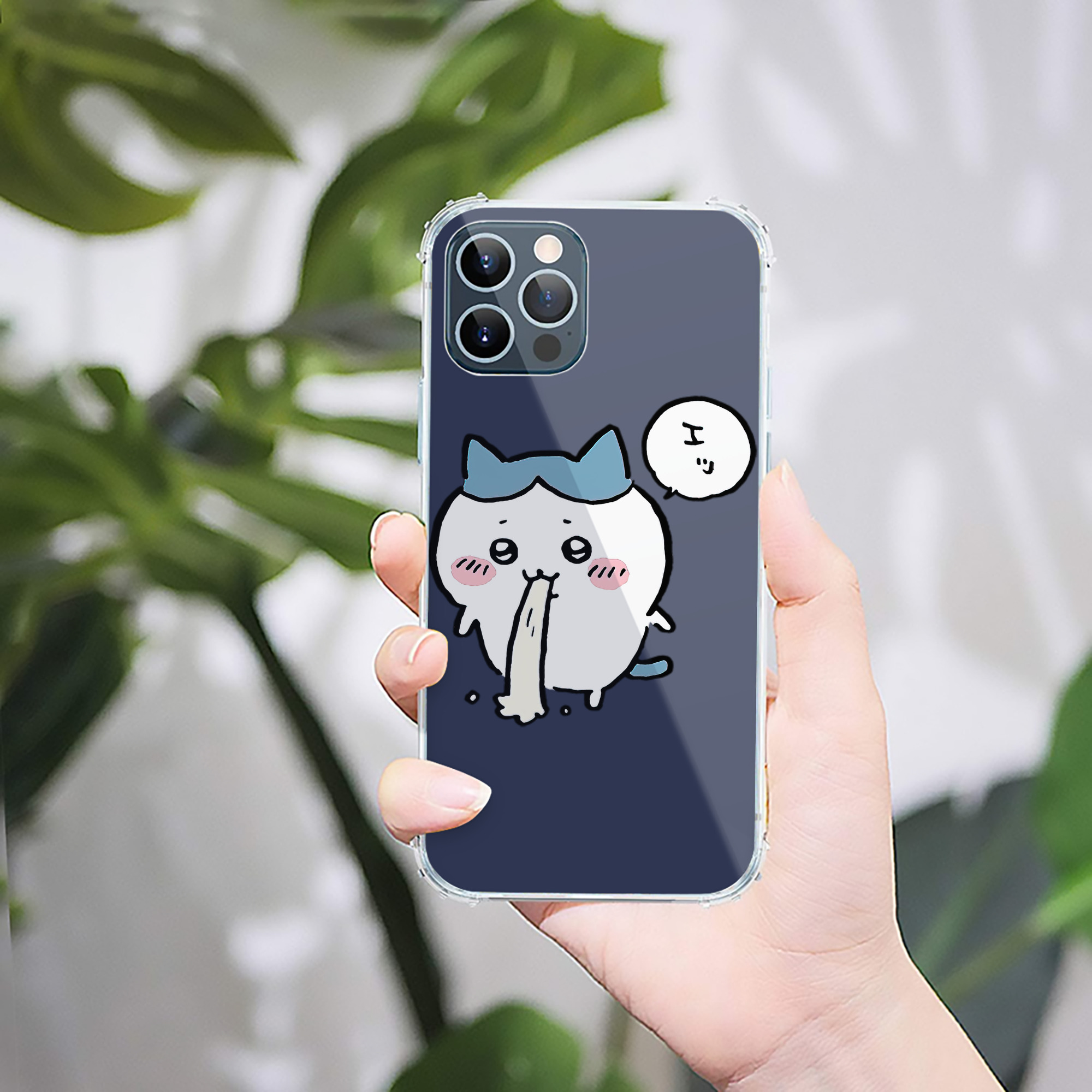 （画像用） ちいかわ ハチワレ Chii-kawa hachiware 【iPhone 12シリーズ対応】透明スマホケース（クリアソフトケース）